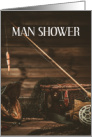 Man Shower Fishing card