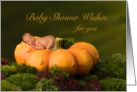 Pumpkin Baby Shower Wishes card