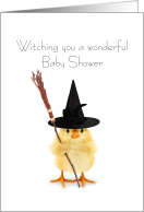Halloween Witching Chick Baby Shower card