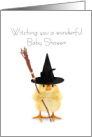 Halloween Witching Chick Baby Shower card