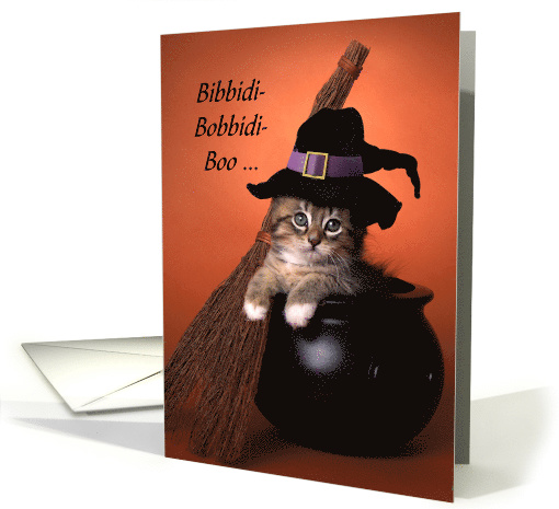 Bibbidi-Bobbidi-Boo Witchy Kitten Baby Shower card (1745094)
