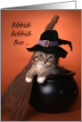 Bibbidi-Bobbidi-Boo Witchy Kitten Baby Shower card