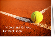 Tennis Court Get Well card