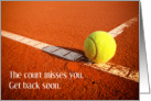 Tennis Court Get Well card