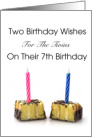 Two Birthday Wishes for Twins Turning 7 card