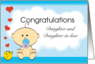 Congratulations Daughter and Daughter-in-Law, New Baby card