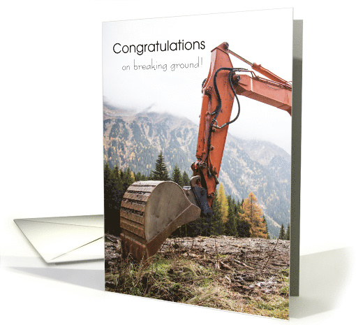 Congratulations, Breaking Ground, Tractor Digging card (1758766)