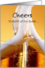 Beer Cheers to Two Buds on a Shared Birthday card