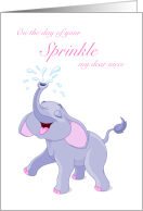 Sprinkle for Niece, Baby Elephant card