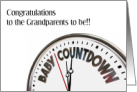 Congratulations Grandparents to be, Baby Countdown card