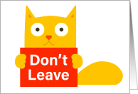 Don’t Leave, Retirement, Cat card