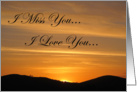I Miss You Sunset - Pleasanton CA card