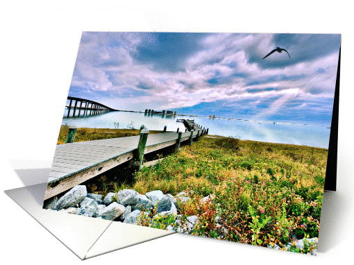 Blue and Green Landscape card (650542)