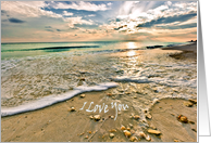 Love, You are Special to Me Sea Shells and Sunset card