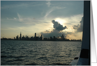 Chicago sunset card