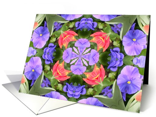 Tulips and Pansies card (643080)