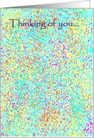 Thinking of you, Colorful Spatters card