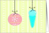 Retro Holiday Christmas Ornaments card