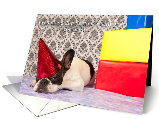 Birthday, French Bulldog Humor card (647400)