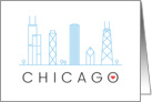 Chicago skyline greeting card - modern style card