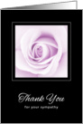 Purple rose thank you for your sympathy card