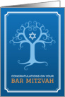 Congratulations on your bar mitzvah with tree of life card