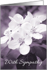 Purple apple blossom sympathy card