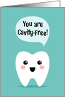 You are cavity free, dentist recognition for kids card