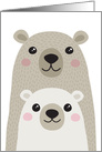 Bear with cub, cute any occasion card