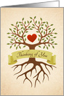 Tree with heart thinking of you card