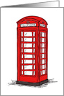Red telephone booth any occasion card