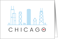 Chicago skyline greeting card - modern style card