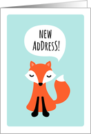 Cute fox new address moving announcement card