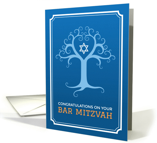 Congratulations on your bar mitzvah with tree of life card