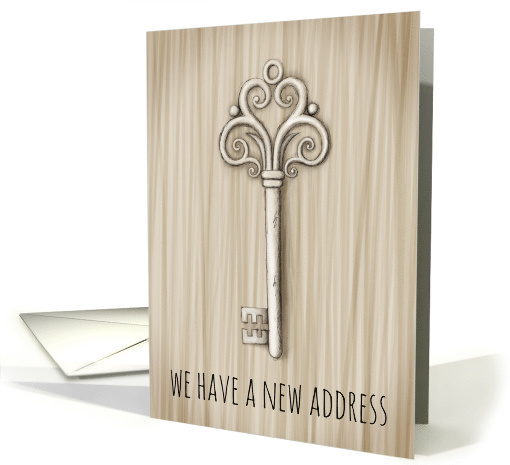 Skeleton key moving announcement card (1483152)
