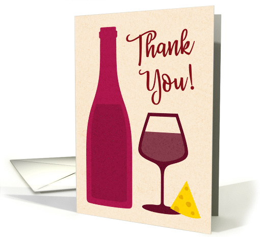 Wine and cheese thank you card (1524872)