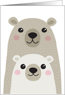 Bear with cub, cute any occasion card