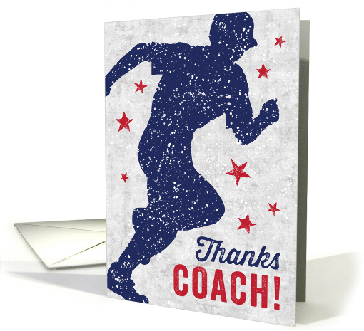 Baseball runner coach thank you card (1600648)