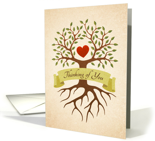 Tree with heart thinking of you card (1605888)