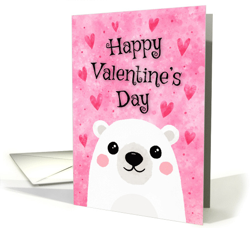 Cute Bear Cub Happy Valentine's Day card (1666642)