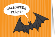 Halloween party invitation - Little cartoon bat card