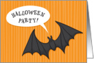 Halloween party invitation - Little cartoon bat card