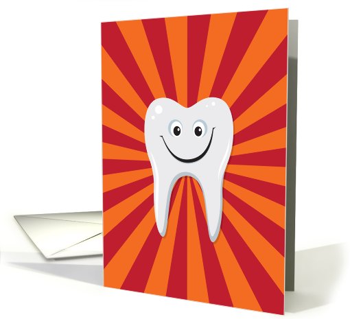 Congratulations on  losing your  first tooth, cute cartoon tooth card