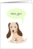 Miss you - Cute puppy dog cartoon card