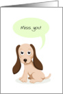 Miss you - Cute puppy dog cartoon card