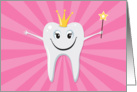 Thank you dentist, cute princess or fairy tooth card