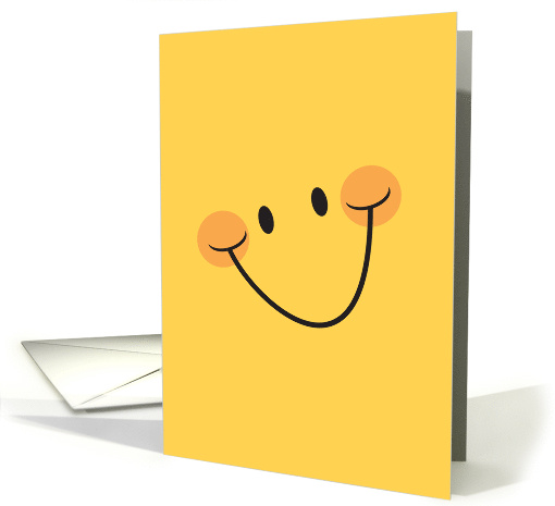 Big happy yellow smile card (679611)