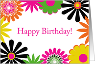 Happy Birthday! Colorful flowers card