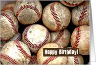 Happy Birthday! Scuffed & well used baseballs. card