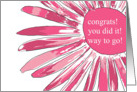 Congrats...pink daisy card